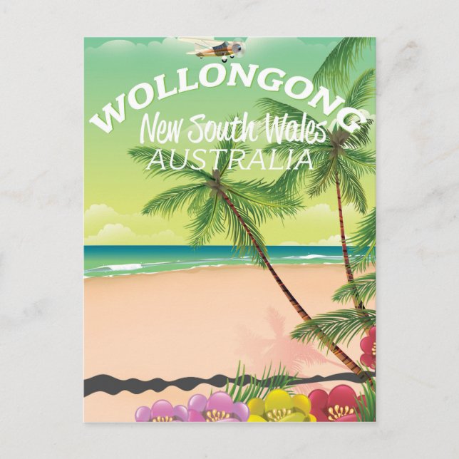 Cartão Postal Wollongong New South Wales Austrália (Frente)