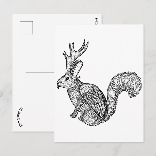 Cartão Postal Wolpertinger (Frente/Verso)