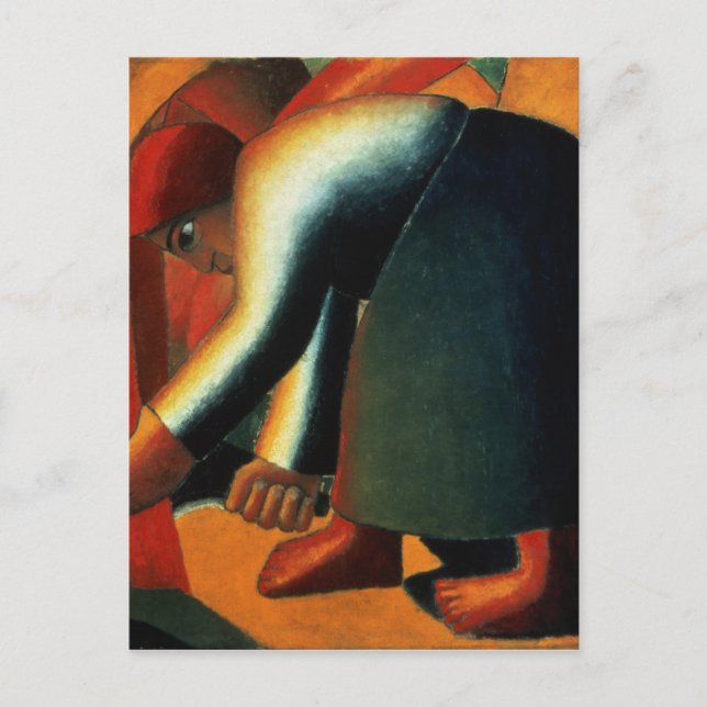 Cartão Postal Woman Cutting, c.1900 (Frente)