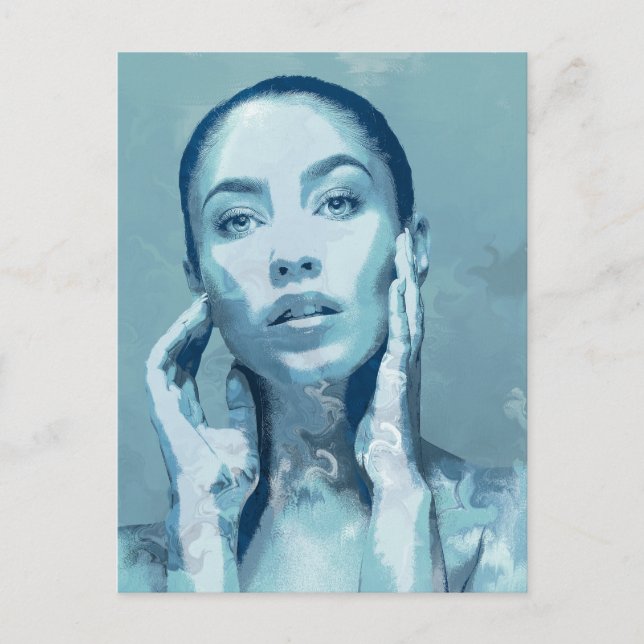 Cartão Postal "Woman in Blue" (Frente)