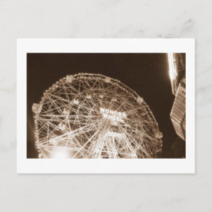 Cartão postal Wonder Wheel at Night (Coney Island