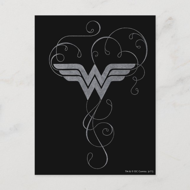 Cartão Postal Wonder Woman | Beauty Bliss Logo (Frente)
