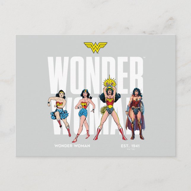 Cartão Postal Wonder Woman Legends Forever Graphic (Frente)