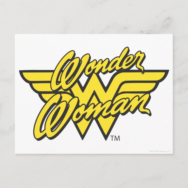 Cartão Postal Wonder Woman Logo 1 (Frente)