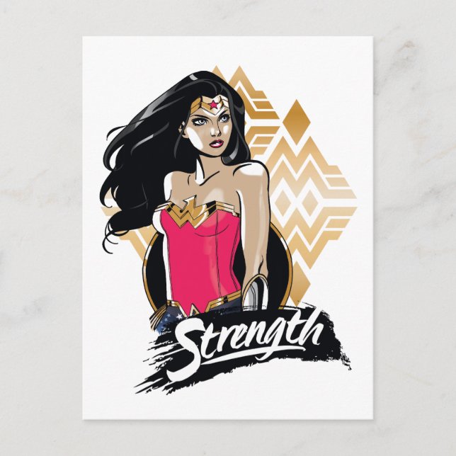 Cartão Postal Wonder Woman Strength (Frente)