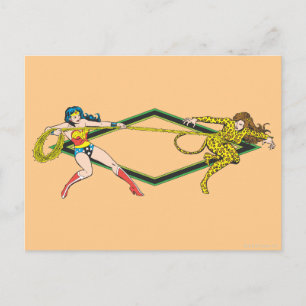 Cartão Postal Wonder Woman vs The Cheetah