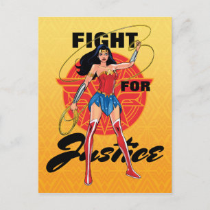 Cartão Postal Wonder Woman With Lasso - Fight For Justice