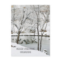 Wonderland de inverno no Parque Duck Pond