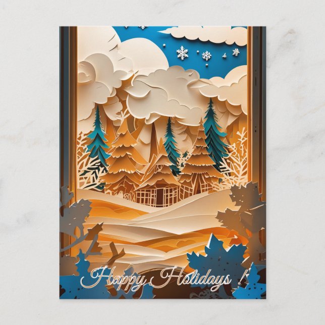 Cartão Postal Wonderland Saudação (Frente)