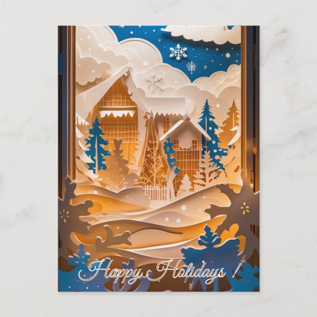 Cartão Postal Wonderland Saudação (Frente)