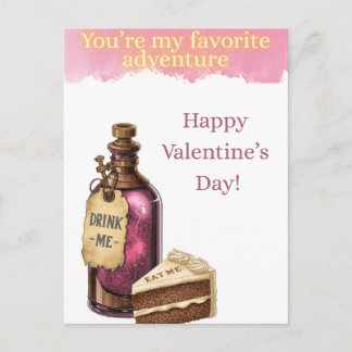 Cartão Postal Wonderland Valetine's Postard - Favorite Adventure
