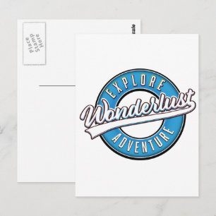 Cartão Postal Wonderlust Explorar Aventura