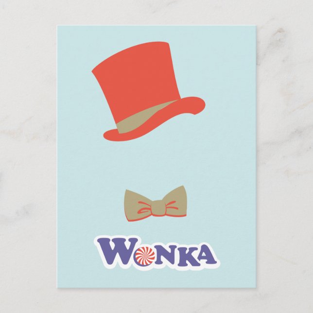 Cartão Postal Wonka Top Hat e Arco Tie (Frente)