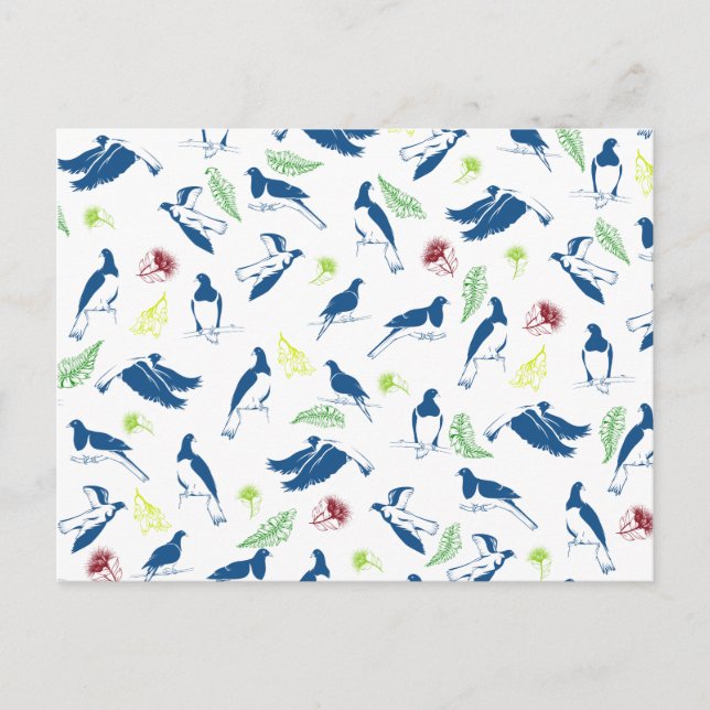 Cartão Postal Wood Pigeon Kereru NZ Bird (Frente)