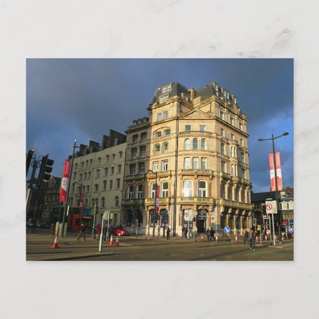 Cartão Postal Wood Street, Cardiff (Frente)