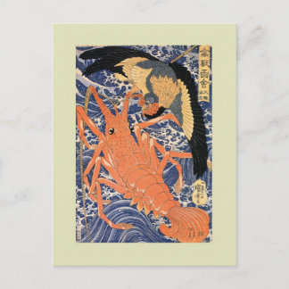 Cartão Postal Woodblock Japonês