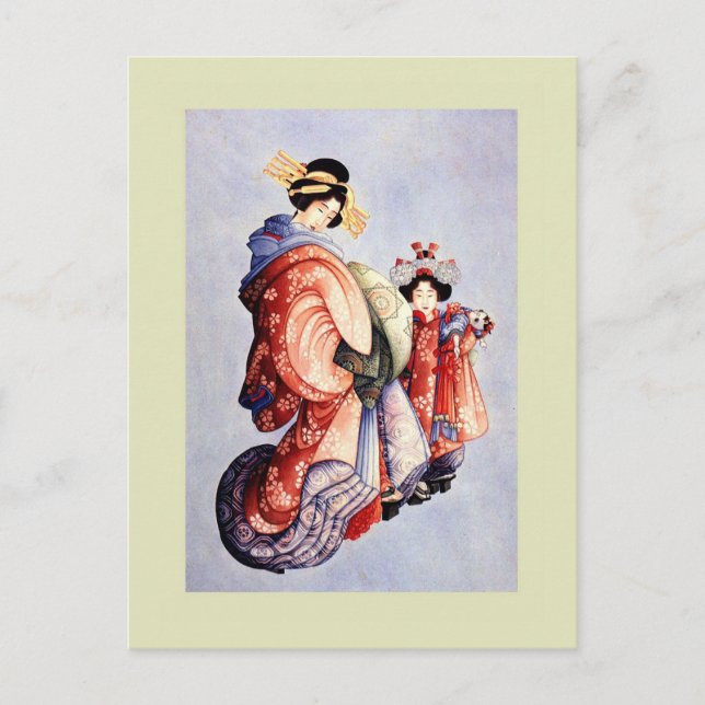 Cartão Postal Woodblock Japonês (Frente)
