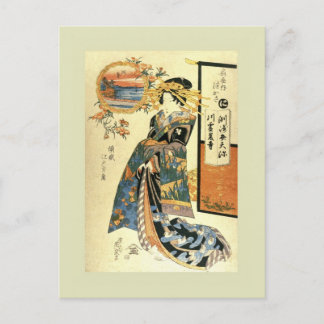Cartão Postal Woodblock Japonês