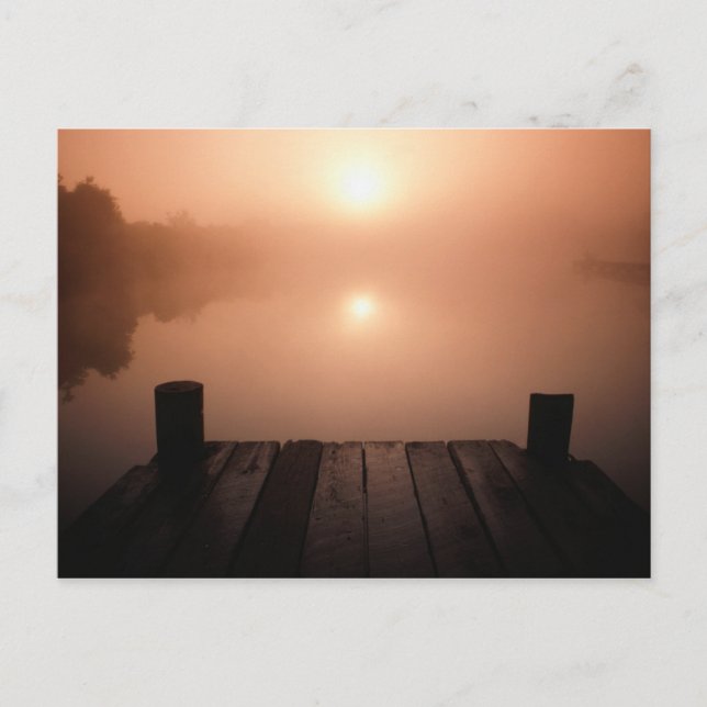 Cartão Postal Wooden Jetty no lago de Sunset | Nova Orleans, LA (Frente)