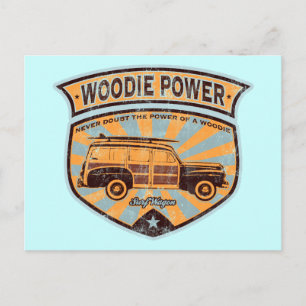 Cartão Postal Woodie Wagon