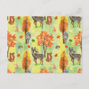 Cartão Postal Woodland — Animais Aquícolas