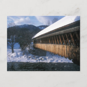 Cartão Postal Woodstock da ponte média no inverno