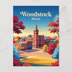 Cartão Postal Woodstock Illinois