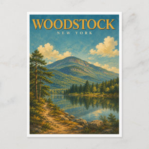 Cartão Postal Woodstock Nova York Catskill Montanhas GeoSaga
