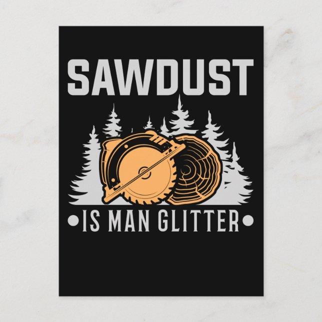 Cartão Postal Woodworking Carpenter Dad Craftsman Funny (Frente)