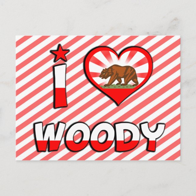 Cartão Postal Woody, CA (Frente)
