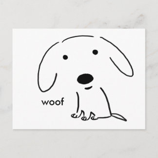 Cartão Postal Woof Puppy