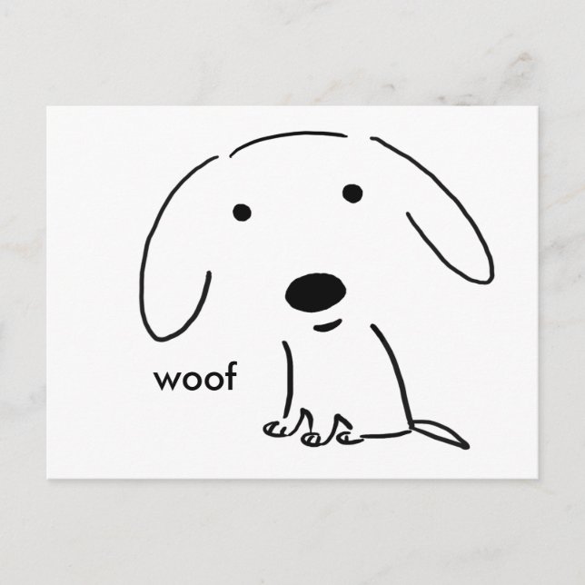 Cartão Postal Woof Puppy (Frente)