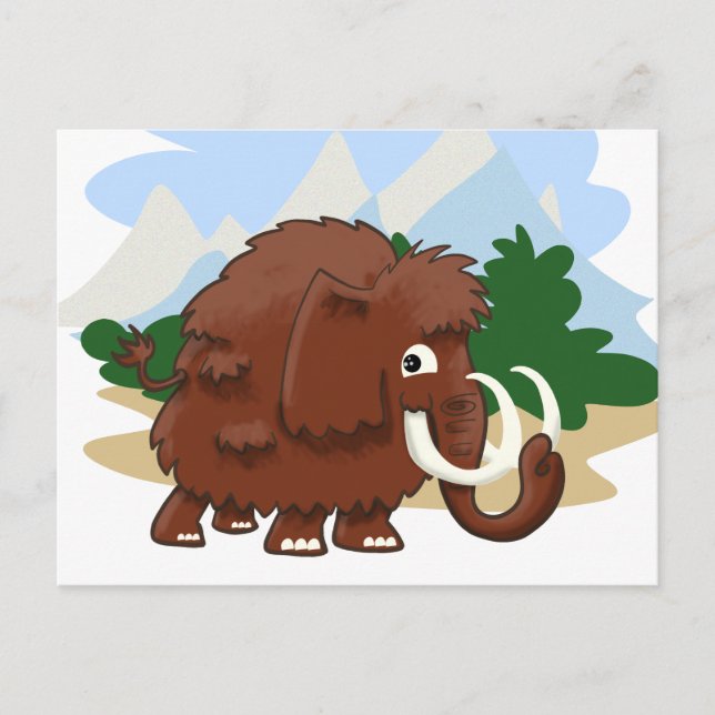Cartão Postal Wooly Mammoth (Frente)