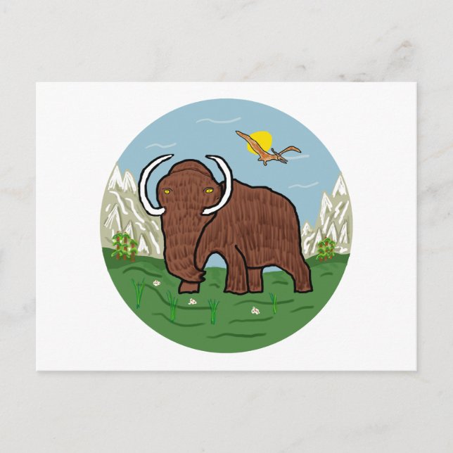 Cartão Postal Wooly Mammoth (Frente)