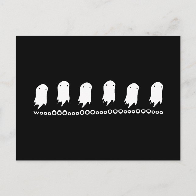 Cartão Postal Wooo Ghosts (Frente)