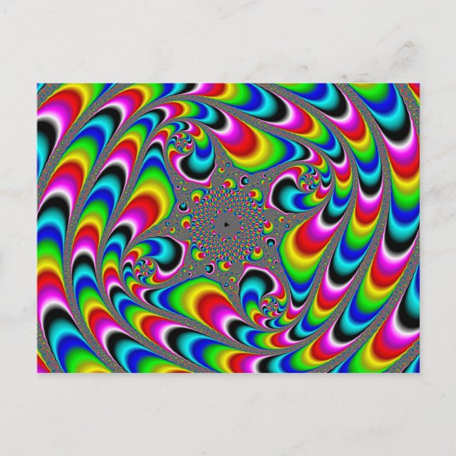 Cartão Postal Woooo Mandelbrot Fractal (Frente)