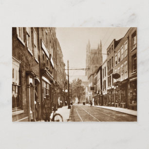 cartão postal worcester UK 1927 sepia