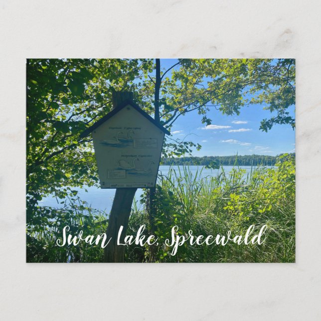 Cartão Postal World2Celebrate: Lago Swan, Spreewald (Frente)
