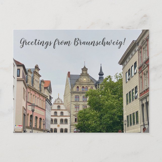 Cartão Postal World2Celebrate: Saudações de Braunschweig! (Frente)
