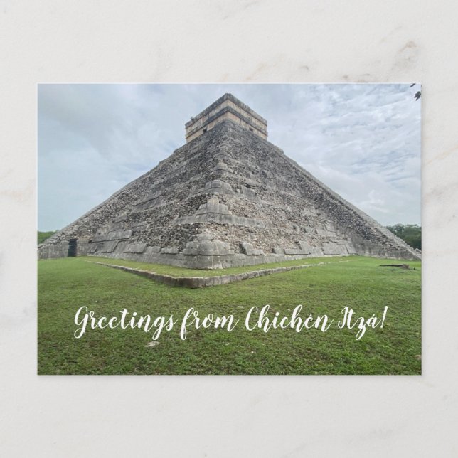 Cartão Postal World2Celebrate: Saudações de Chichén Itzá! (Frente)