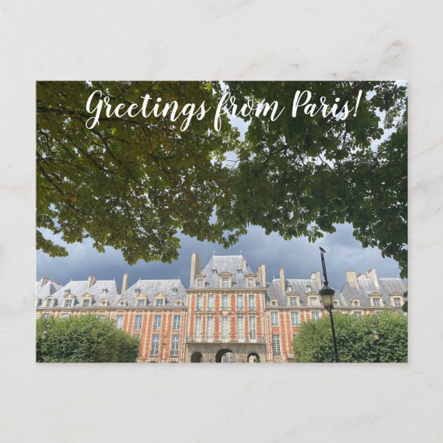 Cartão Postal World2Celebrate: Saudações de Paris! (Frente)