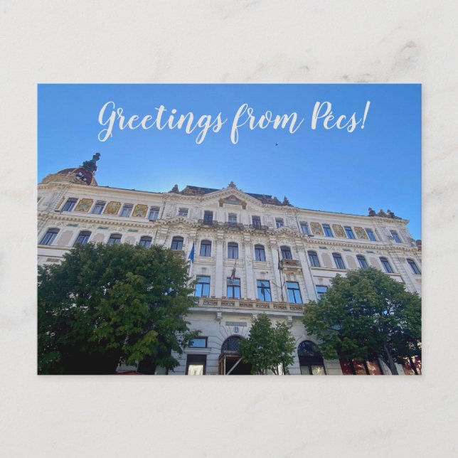 Cartão Postal World2Celebrate: Saudações de Pécs! (Frente)