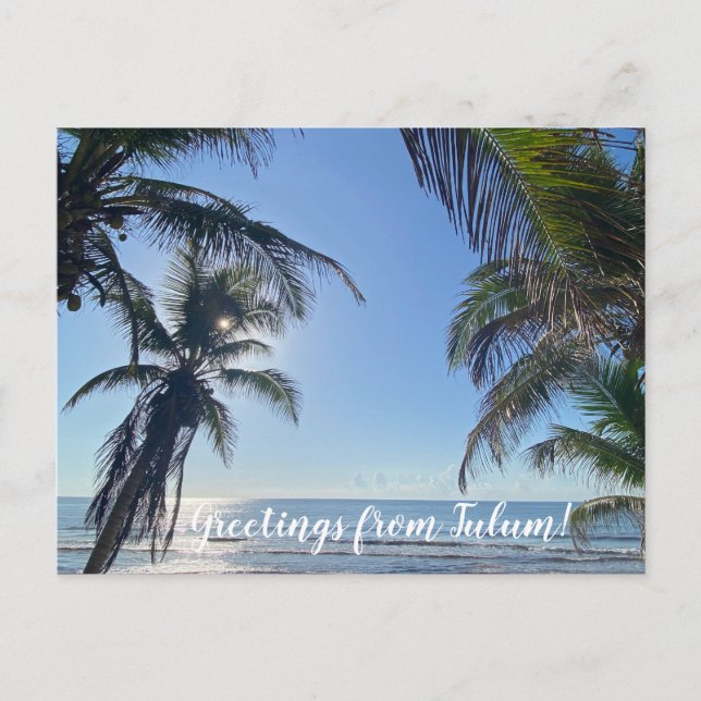 Cartão Postal World2Celebrate: Saudações de Tulum! (Frente)