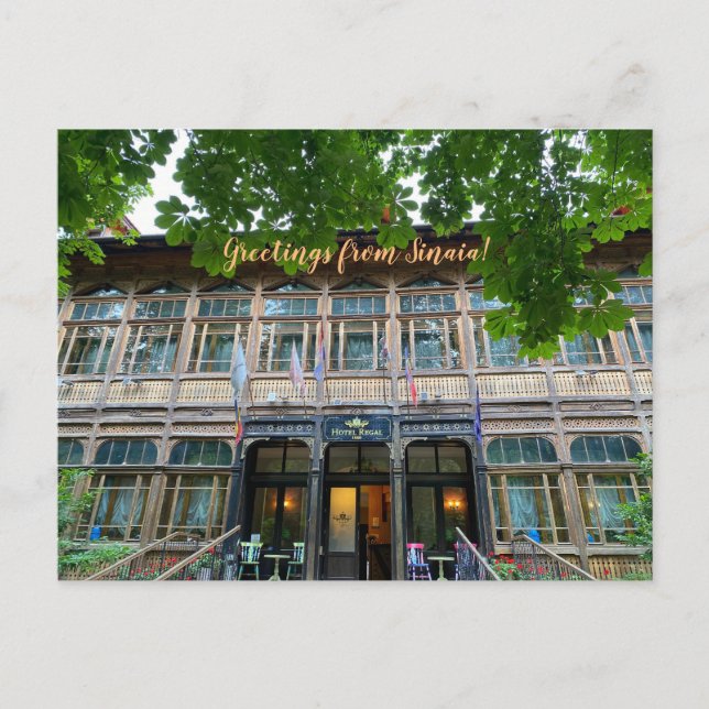 Cartão Postal World2Celebrate: Saudações do Sinaia! (Frente)