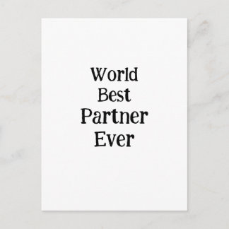 Cartão Postal World best partner ever valentine's day lover gf 