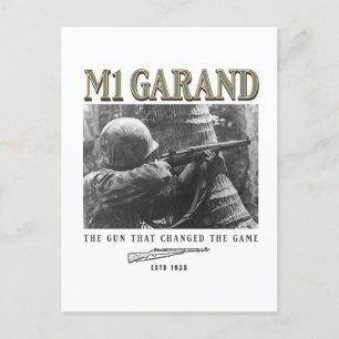 Cartão Postal World War 2 Weapon M1 Garand Rifle