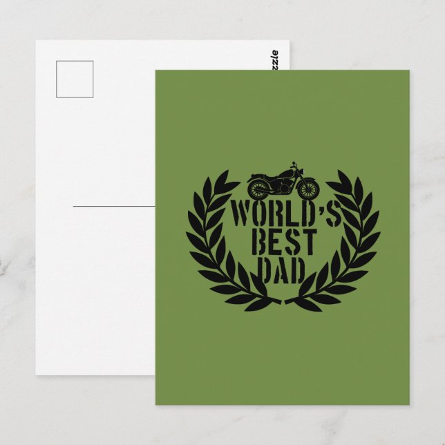 Cartão Postal World's Best Dad  (Frente/Verso)