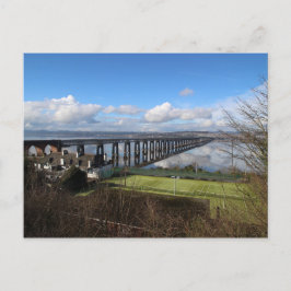 Cartão Postal Wormit e a ponte ferroviária Tay