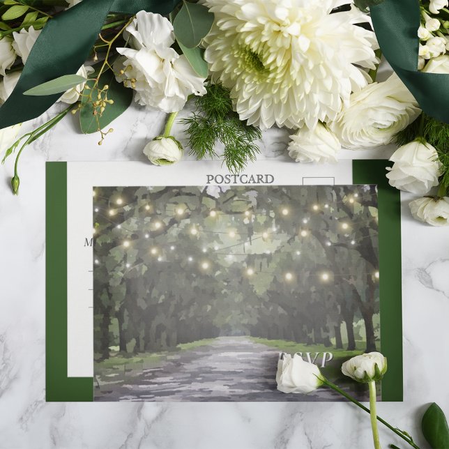 Cartão Postal Wormsloe Venue Green Live Oaks RSVP (Criador carregado)