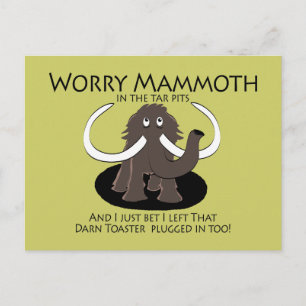 Cartão Postal Worry Mammoth